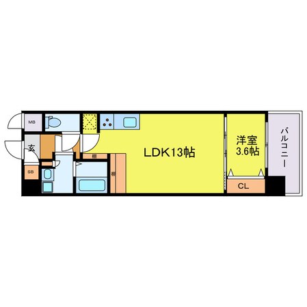 スプランディッド福島WESTの物件間取画像